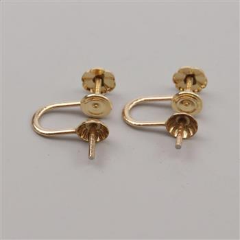 14kt Gold Screw Back Clip-On Earring Findings