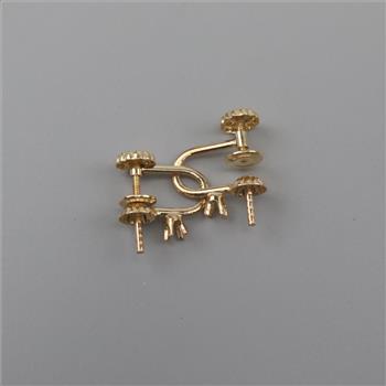 14kt Gold Screw Back Clip-On Earring Findings
