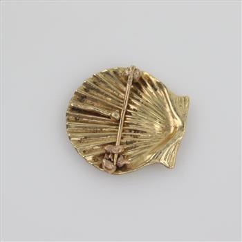 14kt Gold Sea Shell Pin