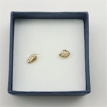 14kt Gold Seashell Earrings