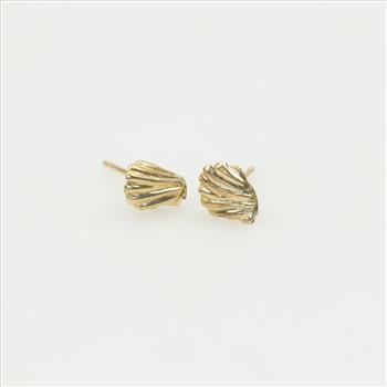 14kt Gold Seashell Earrings