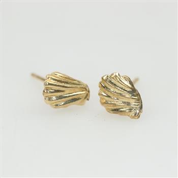 14kt Gold Seashell Earrings
