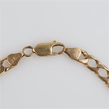 14kt Gold Semi-hollow Curb Chain Bracelet