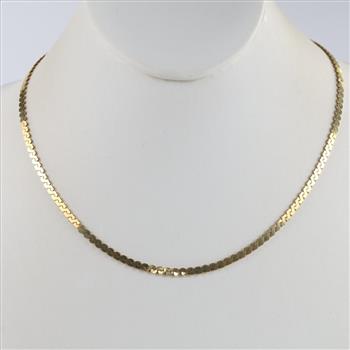 14kt Gold Serpentine Chain Necklace