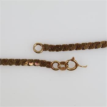 14kt Gold Serpentine Link Necklace