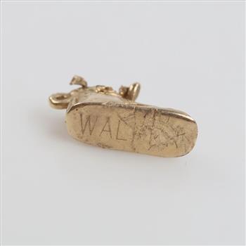 14kt Gold Shoe Pendant