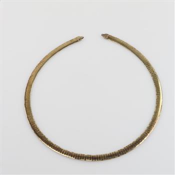 14kt Gold & Silver Reversible Omega Necklace