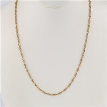 14kt Gold Singapore Chain Necklace