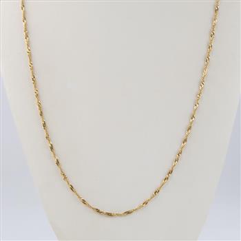 14kt Gold Singapore Chain Necklace