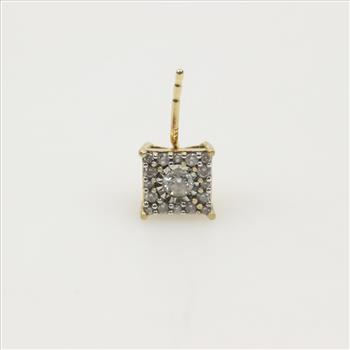 14kt Gold Single Diamond Earring