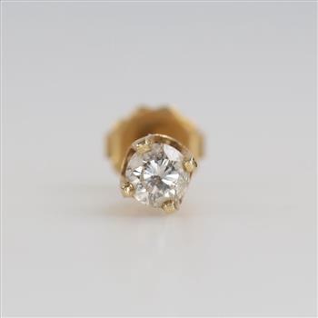 14kt Gold Single Diamond Earring
