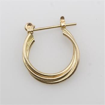 14kt Gold Single Hoop Earring