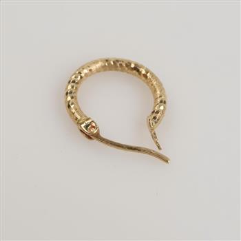 14kt Gold Single Hoop Earring
