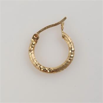 14kt Gold Single Hoop Earring