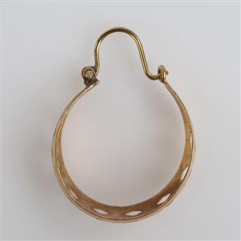 14kt Gold Single Hoop Earring
