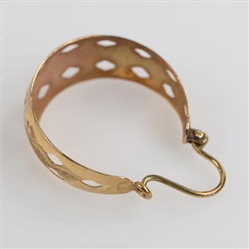 14kt Gold Single Hoop Earring