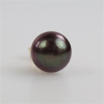 14kt Gold Single Pearl Earring