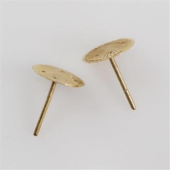 14kt Gold Smiley Face Earrings