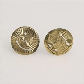 14kt Gold Smiley Face Earrings