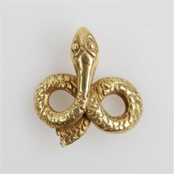 14kt Gold Snake Piece