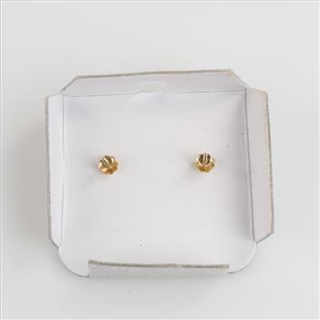 14kt Gold Soccer Earrings