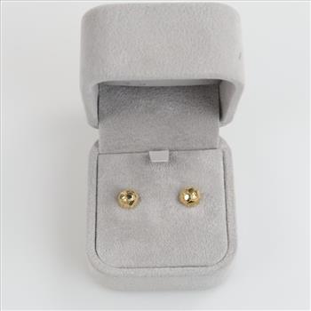 14kt Gold Soccer Earrings