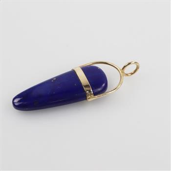 14kt Gold Sodalite Stone Pendant