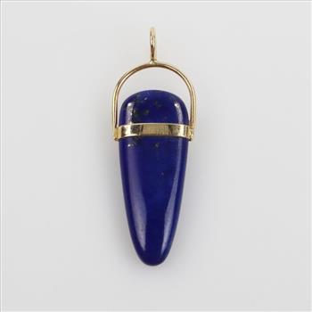14kt Gold Sodalite Stone Pendant