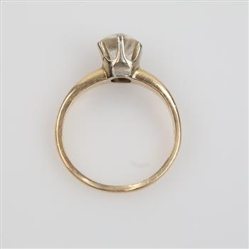 14kt Gold Solitaire Diamond Ring