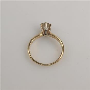 14kt Gold Solitaire Diamond Ring