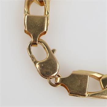 14kt Gold Square Box Chain Link Necklace -  Evaluated By Our Certified Gemologist - AGS / GIA
