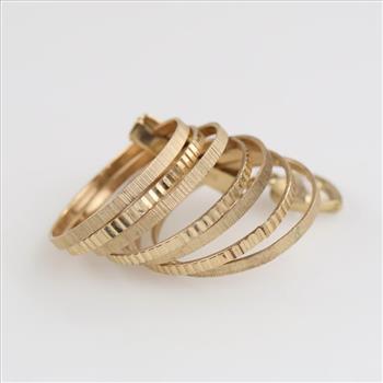 14kt Gold Stackable Clear Stone Ring