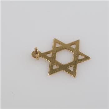 14kt Gold Star Of David Pendant