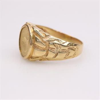 14kt Gold Taurus Ring