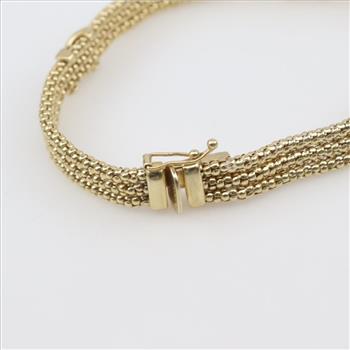 14kt Gold Three Strand Korean Style Bracelet