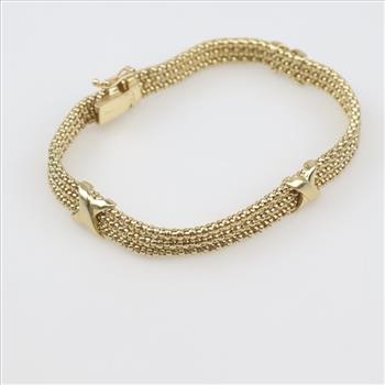 14kt Gold Three Strand Korean Style Bracelet