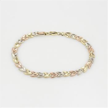 14kt Gold Tri Color Bracelet