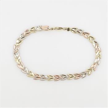 14kt Gold Tri Color Bracelet
