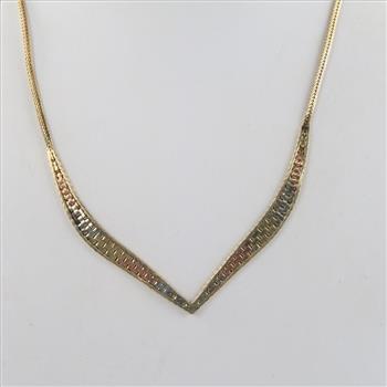 14kt Gold Tri Color Necklace