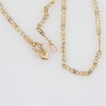 14kt Gold Tri Color Necklace