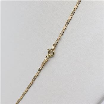 14kt Gold Tri-color Anchor Chain Necklace