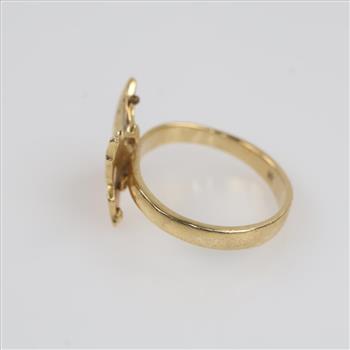 14kt Gold Tri-color Butterfly Ring