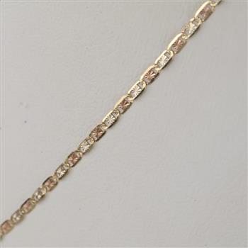 14kt Gold Tri-color Mariner Chain Necklace
