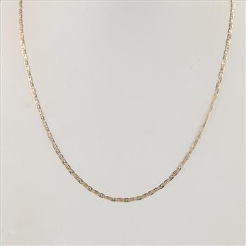 14kt Gold Tri-color Mariner Chain Necklace