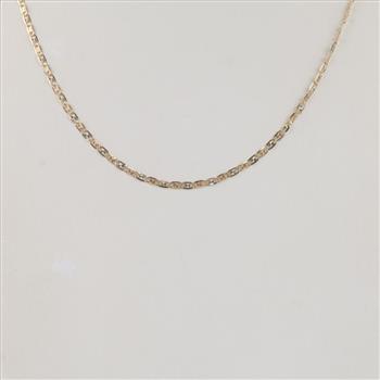 14kt Gold Tri-color Mariner Chain Necklace