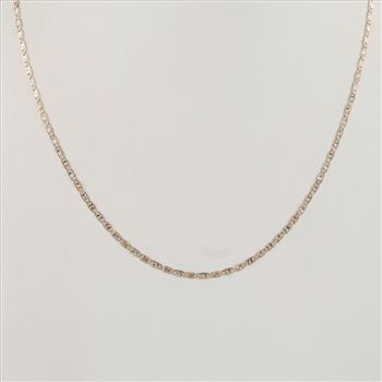 14kt Gold Tri-color Mariner Chain Necklace