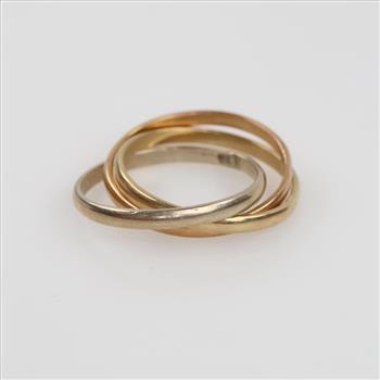 14kt Gold Tri-color Multi-band Ring