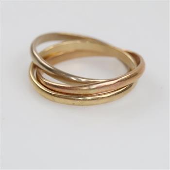 14kt Gold Tri-color Multi-band Ring