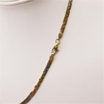 14kt Gold Tri-color Necklace