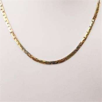 14kt Gold Tri-color Necklace